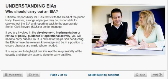 equality impact assessments course