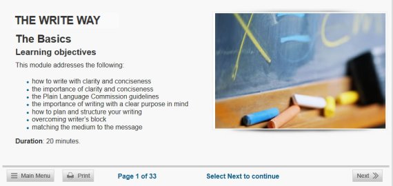 business writing training